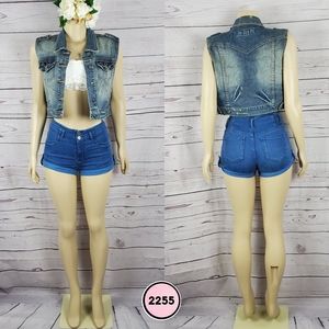 a3 jeans large junior denim vest